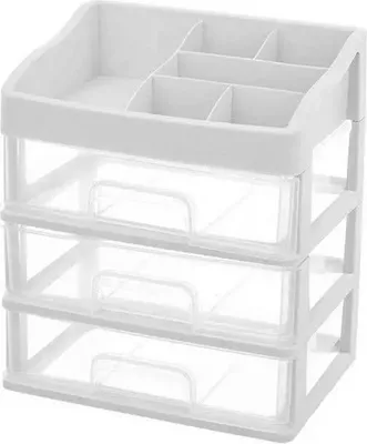 Produktbild von Kosmetik-Organizer Apt mit 3 Schubladen und 6 Fächern, 21,5x15,3x24,8 cm (B x T x H)