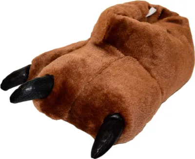 Produktbild von Witzige Damen Herren Tier-Hausschuhe Kralle Tatze Braun Gr. 46/47