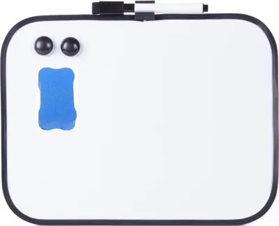 Produktbild von GKA Whiteboard Set magnetisch mit Marker, 2 Magnete und Tafelwischer für Schule Büro Kinder