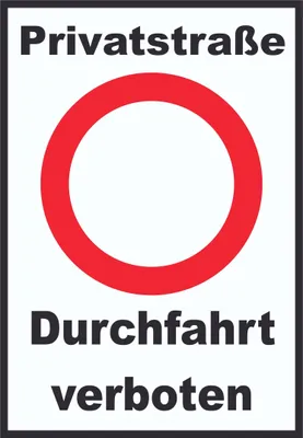 Produktbild von Privatstraße Durchfahrt verboten Schild A5 (148x210mm)
