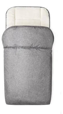 Produktbild von Novi Kinderwagen-Fußsack Grey, warm & weich, für kalte Tage, komfortabel, für Babyschale und Kinderwagen, modernes Design