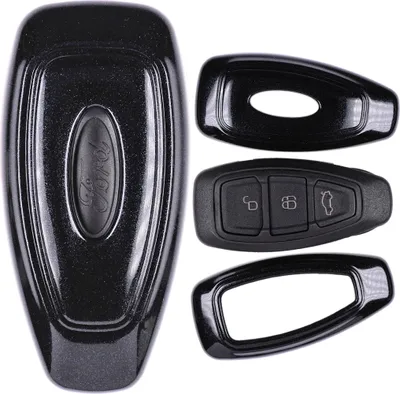 Produktbild von Auto Schlüssel Kunststoff Hülle ABS Plastik Schutz Cover Schwarz kompatibel mit Focus Mondeo C-Max Fiesta Kuga KEYLESS SMARTKEY