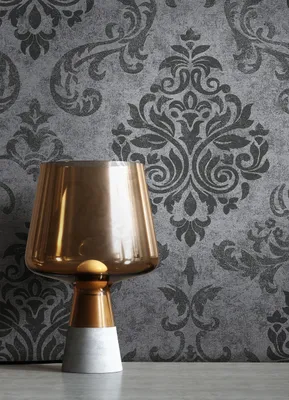 Produktbild von NEWROOM Tapete Schwarz Vliestapete Ornament - Wohnzimmer Barock Grau     Glamour