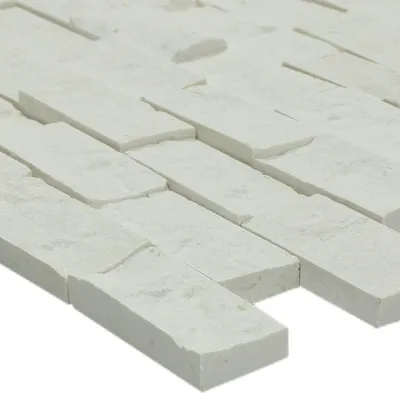 Produktbild von Mosaikfliese Naturstein Medina Weiss