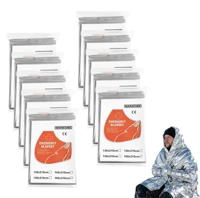Imagen del producto de Manta térmica XL, de aluminio, 210 x 160 cm, para equipos de emergencia