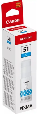 Produktbild von Canon GI-51C, Hohe Reichweite, Tintenflasche, Cyan, Original, Cyan, Canon, PIXMA G1520, G2520, G2560, G3520, G3560, 7700 Seiten, Tintenstrahl