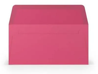 Produktbild von Briefumschläge DIN lang, pink, 80 g/m², nassklebend, ohne Fenster, 5 Stück