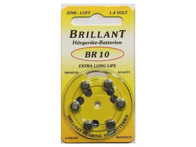 Produktbild von Brillant Hörgeräte Batterien 10er 1 Blister