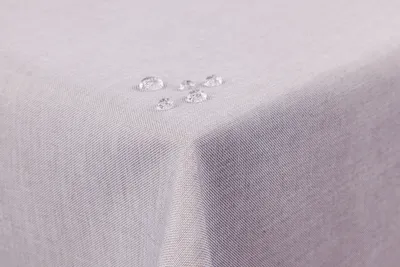 Produktbild von Tischdecke mit Lotuseffekt Leinenoptik wasserabweißend abwaschbar 110 x 110 cm - hellgrau