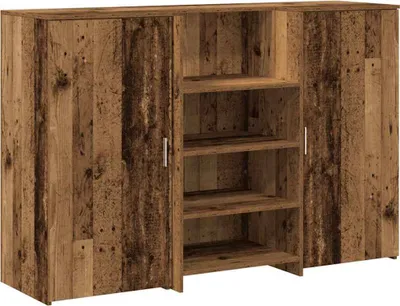 Image de vidaXL Comptoir de réception imitation vieux bois 155x50x103,5 cm Matériau dérivé du bois