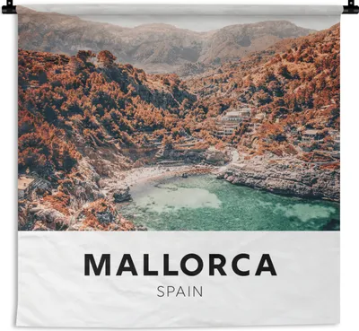 Produktbild von MuchoWow® Wandteppich Wandbehang Mallorca - Spanien - Natur 60x60 cm Tapisserie Dekoration Wandtuch - Dekorationen - Wand Decke