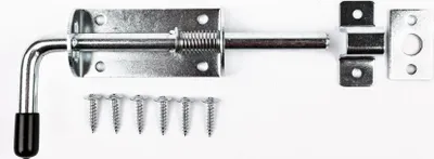 Produktbild von BKshop | Türriegel - 200x45 mm - Silber Verzinkt - Für Türen und Schränke - Torriegel - WRZ 200 - Rundbolzen
