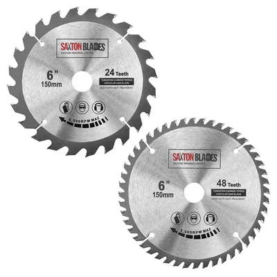 Obrázek produktu pro Přířezy pro kotoučové pily TCT, rozměry 150 mm x 20 mm, 24 a 48 zubů, 2 kusy