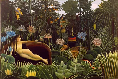 Produktbild von Legendarte - Kunstdruck auf Leinwand - Der Traum Henri Rousseau - Wanddeko, Canvas cm. 50x70