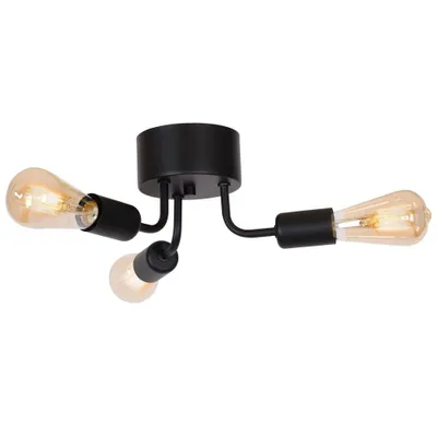 Zdjęcie produktu dla Lampa wisząca Brenda czarny mat 3xE27x15W metal wym:15x30x30cm IP20 Luminex