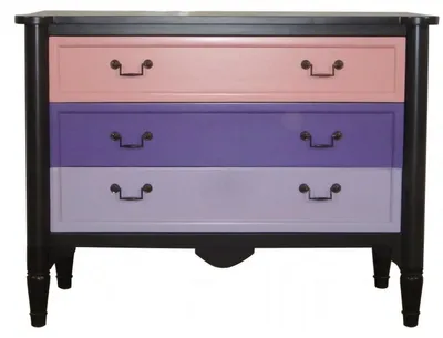 Produktbild von Casa Padrino Barock Kommode Rosa / Lila / Onyx 110 cm - Möbel