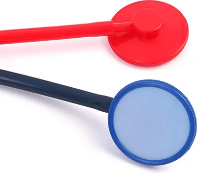 Immagine prodotto di Stetoscopio giocattolo di simulazione per bambini, vera assistenza al travaglio per il gioco di ruolo, blu