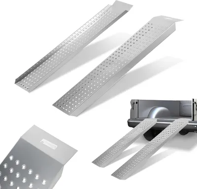 Produktbild von Jayseuw 2X Auffahrrampe 135 x 22.5 cm Verladerampe Rampe bis 400kg Auffahrschiene Verladeschiene Auto Laderampe für Motorrad, Anhänger