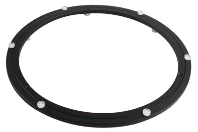 Image de Plateau tournant, diamètre 40,6 cm (16 pouces), métal noir, épaisseur 10 mm, capacité de charge : 90 kg