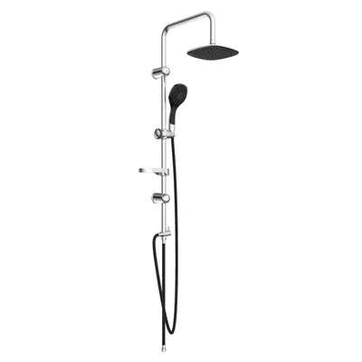 Productafbeelding van Doucheset met Regendouche en Handdouche, Chroom/Zwart