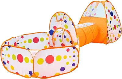 Immagine prodotto di Piscina di palline, tenda da gioco, tunnel per gattonare, giallo