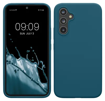 Produktbild von kwmobile Handyhülle für Samsung Galaxy A54 5G Hülle - Case Silikon - Kabelloses Laden - Schutzhülle Cover in Petrol matt