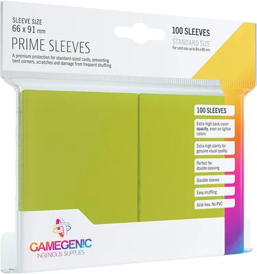 Produktbild von Gamegenic - Prime Sleeves Lime (100 Sleeves)