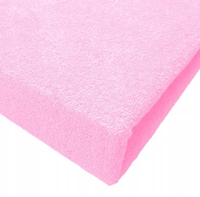 Obrázek produktu pro Nyks PREMIUM, prostěradlo z froté, 120x200 cm, bez gumy, světle růžové