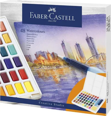 Produktbild von FABER-CASTELL Aquarellfarben farbsortiert