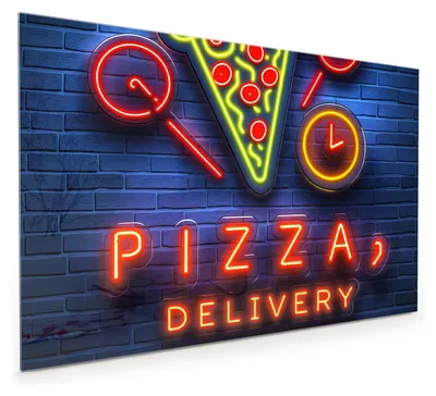 Produktbild von Küchenrückwand Spritzschutz Glas mit Motiv Pizzalieferservice 40 x 40 cm