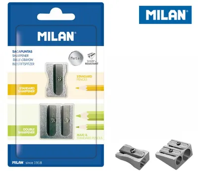 Immagine prodotto di Temperamatite doppio in alluminio MILAN