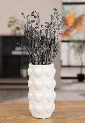 Obrázok produktu pre Gilde váza, Herzlich , keramika, biela, VE 3, v. 20 cm, hl. 11 cm Výška: 20,00 cm Priemer: 10,50 cm 58782