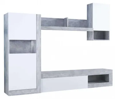 Immagine prodotto di Parete Attrezzata Soggiorno Roomy 255x40x200 h cm in Truciolare bilaminato Bianco