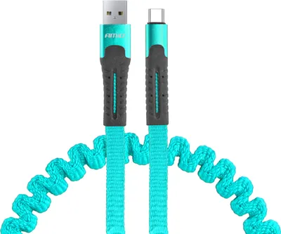 Produktbild von USB-Ladekabel USB-A auf USB-C, 1.2 m, Spiralkabel