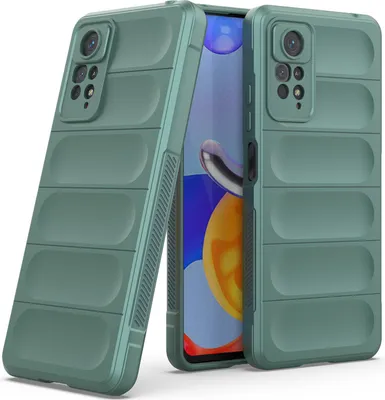 Produktbild von Redmi Note 11 Pro Hülle, Weich TPU Silikon Stossfest Anti-rutsch Schutzhülle für Xiaomi Redmi Note 11 Pro 5G/4G Grün