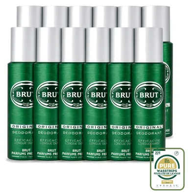 Zdjęcie produktu dla 12 sztuk dezodorantu w sprayu Brut Original, pojemność 200 ml, zestaw ekonomiczny