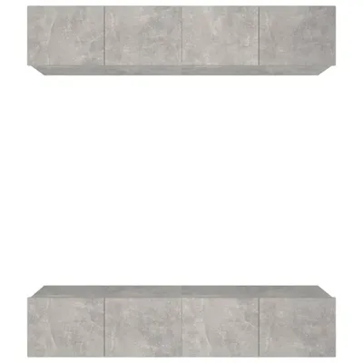 Immagine prodotto di Mobili TV 4 pz. Grigio cemento 80x30x30 cm Materiale a base di legno