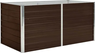 Produktbild von vidaXL Hochbeet Braun 160 x 80 x 77 cm Verzinkter Stahl