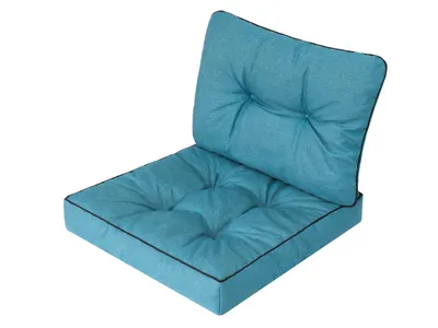 Produktbild von Gartenkissen Sitzauflage auf Gartenmöbel, Rattan, Gartenpolster Polsterauflagen auf Rataanmöbel, Kissen für Rattansessel - Blau, 50x50 cm