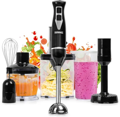Produktbild von Duronic HB35 Stabmixer elektrisch, Pürierstab 350W, Edelstahl Rührstab, Handrührgerät, Ergonomischer Hand blender, Mixstab, 600ml Mix- & Messbecher, für Babynahrung, Suppe, Smoothies, Püree, Sauce