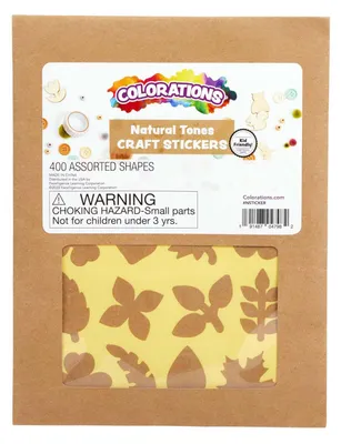 Produktbild von Colorations botanische Bastelaufkleber braun 400 Stück kreatives Papier