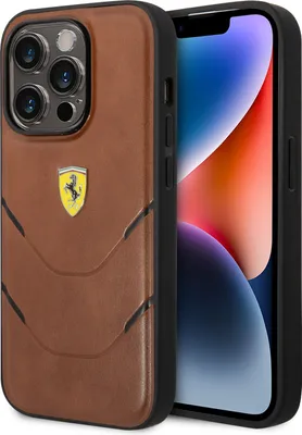 Immagine prodotto di Ferrari iPhone 14 Pro Custodia cover posteriore - - Marrone