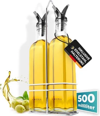 Produktbild von Famanu Essig- und Ölspender Set - 2 Gläser mit Halter