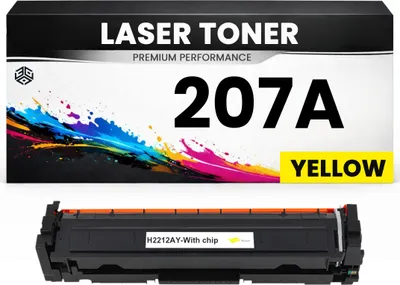 Produktbild von 2 x Toner 207A Gelb für HP kompatibel  W2212A Premium Alternative  für HP LaserJet Pro M255dw, M282, M283fdw
