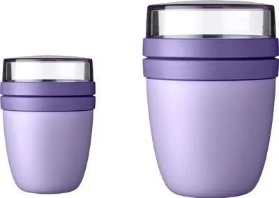 Produktbild von Mepal | Lunchpot Ellipse Duo Pack | praktischer To Go Becher | mikrowellen- und spülmaschinengeeignet | Vivid Lilac | 420 & 700 ml