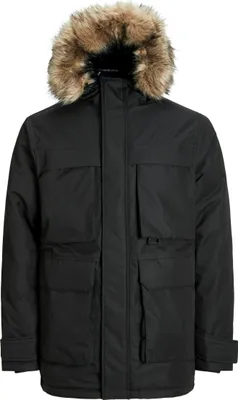 Produktbild von Jack & Jones STAR gefütterter Herren-Parka mit Kapuze und Kunstfellrand