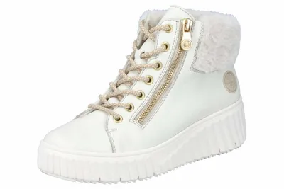 Zdjęcie produktu dla Rieker N2506 81 damskie buty zimowe sznurowane Offwhite, biały, rozmiar 38