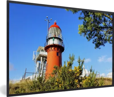 Produktbild von MuchoWow® MuchoWow® Gerahmtes Poster Leuchtturm auf Vlieland 30x20 cm - Poster mit zchwarzem Bilderrahmen - Kunstdruck - Bild-Poster