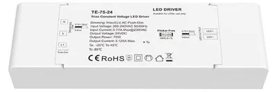 Image de Transformateur LED 220 V, 24 V, 75 W, 3,125 A, à gradation par TRIAC / à gradation par bouton-poussoir