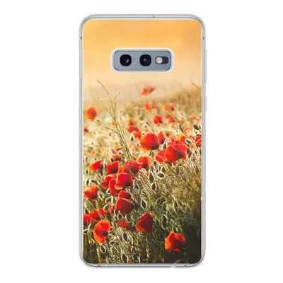 Produktbild von MuchoWow® Handyhülle Schutzhülle Hülle für Samsung Galaxy S10e Sonnenstrahlen über einem Mohnblumenstrauß Silikon Softcase Handy Hülle - Handy